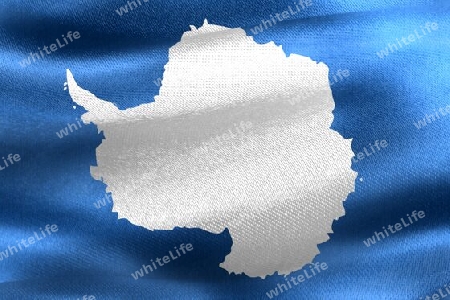 Antarctica flag - realistic waving fabric flag