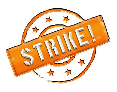 Sign, symbol, stamp or icon for your presentation, for websites and many more named STRIKE!