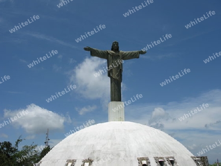 Dominikanische Republik.Puerto Plata. Christusfigur auf dem Pico Isabel de Torres