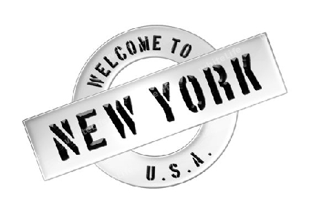 Illustration of WELCOME TO NEW YORK as Banner for your presentation, website, inviting...