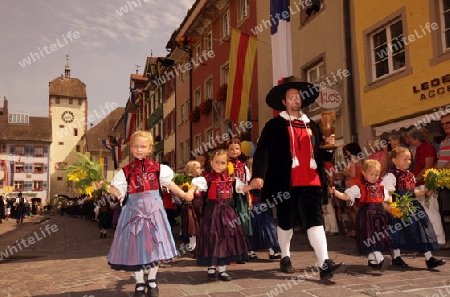 a traditional festival in the old town of Waldshut in the Blackforest in the south of Germany in Europe.