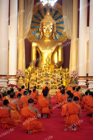 Die Architektur des Wat Phra Sing Tempel in Chiang Mai im Norden von Thailand