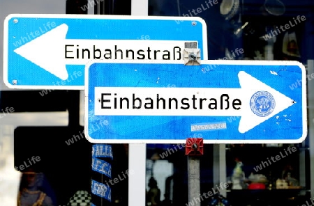 Einbahnstra?e Verkehrsschilder