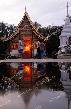 Die Architektur des Wat Phra Sing Tempel in Chiang Mai im Norden von Thailand.  
