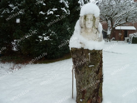 Dama de Elche im Schnee