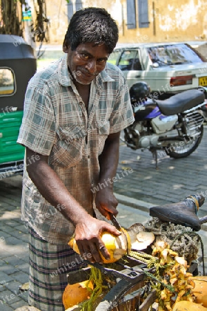 Verkauf von K?nigskokosnuss in Sri Lanka