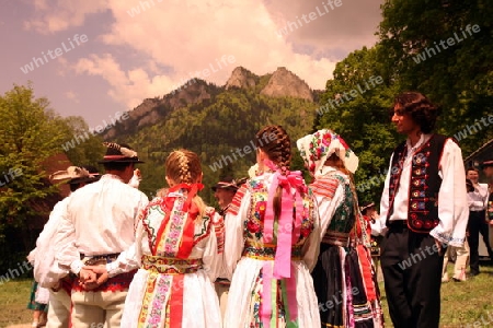 Europa, Osteuropa, Slowakei, Polen, Grenze, Cerveny Klastor, Folklore, Festival, Fest, Tranchtenfest, Tracht, Kultur, Sommer, 