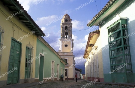  the old Town of the Village of trinidad on Cuba in the caribbean sea.