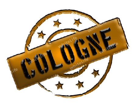 COLOGNE - Zeichen / Symbol im Retro Stil fuer Praesentationen, Prospekte, Internet, ...