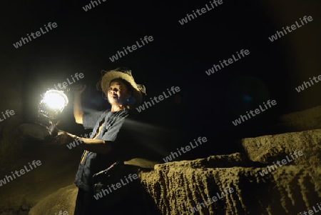 Die Hoehle Cave Pangmapha in der Bergregion von Soppong im norden von Thailand in Suedostasien.