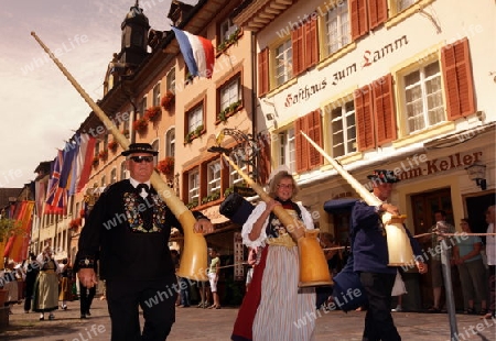 a traditional festival in the old town of Waldshut in the Blackforest in the south of Germany in Europe.