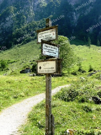 Wegweiser am K?nigssee