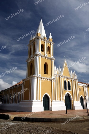 Amerika, Suedamerika, Venezuela, CoroDie Kirche Iglesia de San Francisco in der Altstadt der Kolonialstadt Coro im Nordwesten von Venezuela.