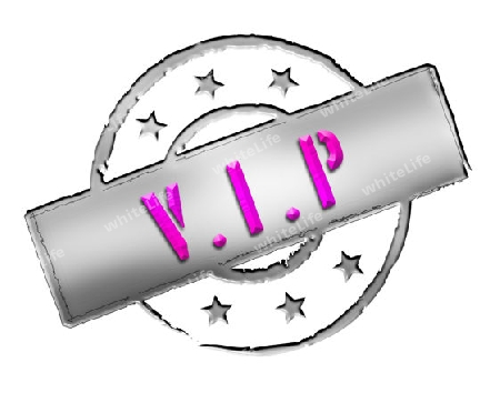 Sign, symbol, stamp or icon for your presentation, for websites and many more named VIP