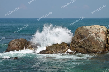 Klippen an der K?ste von Galle Fort - Sri Lanka