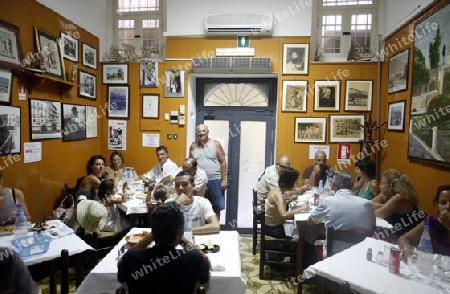 a traditional Pasta Restaurant in the old Town of Siracusa in Sicily in south Italy in Europe.