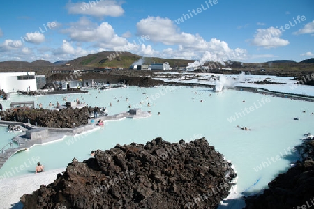 Der S?dwesten Islands, Reykjanes Halbinsel s?dlich von Reykjavik, in der "Blauen Lagune"