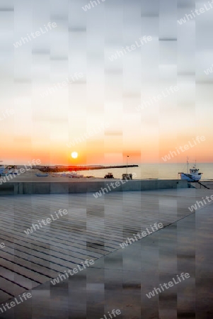 Sunset on the sea in Denmark