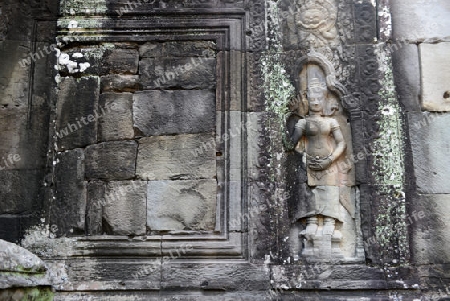 The Temple of  Banteay Kdei in the Temple City of Angkor near the City of Siem Riep in the west of Cambodia.