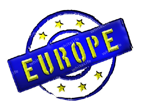 Sign and stamp named EUROPE for your presentation, for websites and many more.