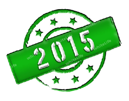 Sign and stamp named 2015 for your presentation, for websites and many more.