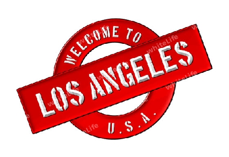 Illustration of WELCOME TO LOS ANGELES as Banner for your presentation, website, inviting...