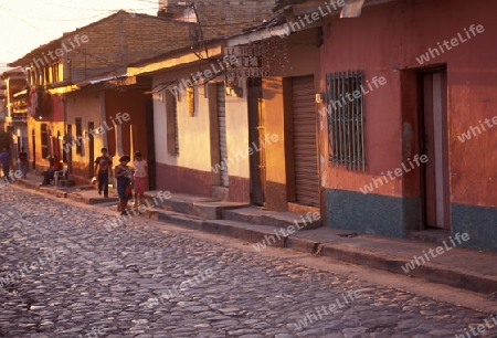 the old town in the city of Antigua in Guatemala in central America.   