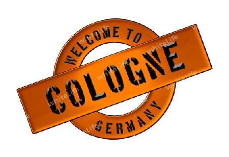 Illustration of WELCOME TO COLOGNE as Banner for your presentation, website, inviting...