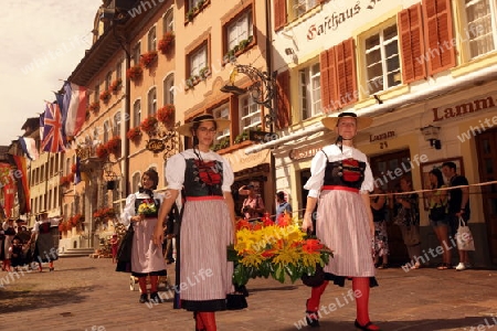 a traditional festival in the old town of Waldshut in the Blackforest in the south of Germany in Europe.