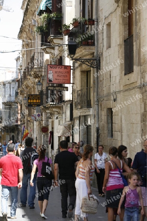 the old Town of Siracusa in Sicily in south Italy in Europe.