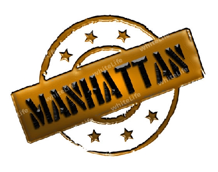 Sign, symbol, stamp or icon for your presentation, for websites and many more named MANHATTAN 