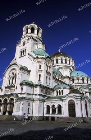 The Nevski church in the city of Sofia in Bulgaria in east Europe.