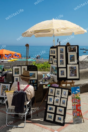 Maler in Positano am Hafen