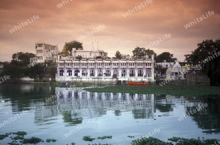 the Lake with the Palace in the town of  Udaipur in Rajasthan in India.