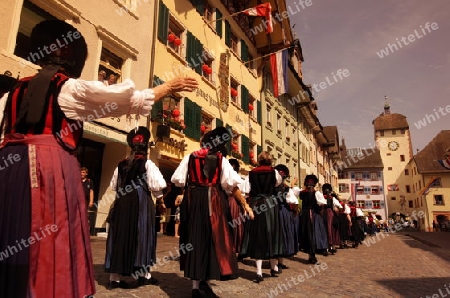 a traditional festival in the old town of Waldshut in the Blackforest in the south of Germany in Europe.