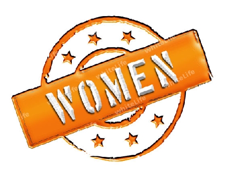 Sign, symbol, stamp or icon for your presentation, for websites and many more named WOMEN