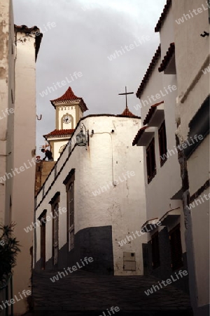 The mountain Village of  Tejeda in the centre of the Canary Island of Spain in the Atlantic ocean.