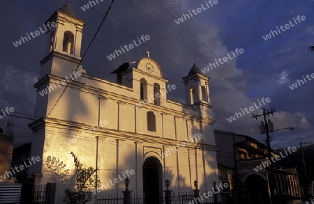 the churchi n the old town of the city Copan in Honduras in Central America,