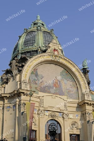 Gemeindehaus, Municipal House, Obecni Dum, Prag, Tschechische Republik, Tschechien, Boehmen,  Europa