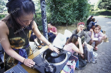 the revolucionary Rainbowkids in a squre in the City centre of Tokyo in Japan in Asia,



