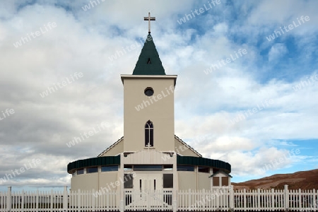 Der Nordosten Islands, die Kirche von  Reykjahl?? am Myvatn-See