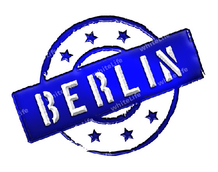 Sign and stamp for your presentation, for websites and many more named BERLIN