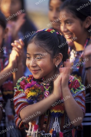 people in traditional clotes in the Village of  Chichi or Chichicastenango in Guatemala in central America.   