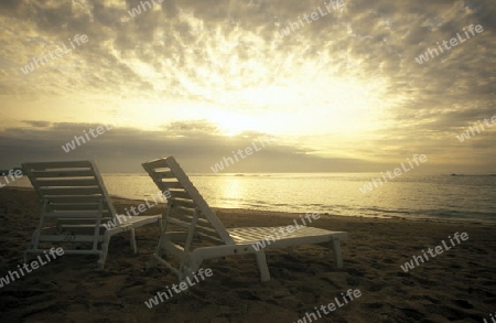 Ein Strand in Nusa Dua im Sueden der Insel Bali in Indonesien in Suedostasien.