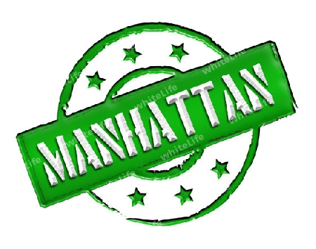 Sign, symbol, stamp or icon for your presentation, for websites and many more named MANHATTAN 