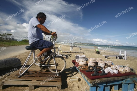 Suedamerika, Karibik, Venezuela, Isla Margarita, Pampatar, Beach, Strand, Fitness Park, Gym, Alltag