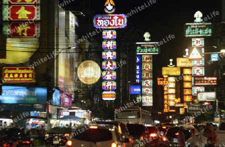 Der Alltag im China Town in der Stadt Bangkok in Thailand in Suedostasien.