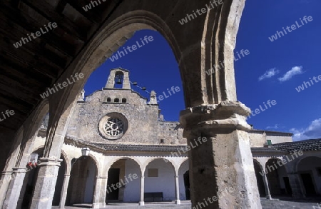 Das Kloster Santuari de Monti-Sion bei Porreres auf der Insel Mallorca im Mittelmeer in Spanien.