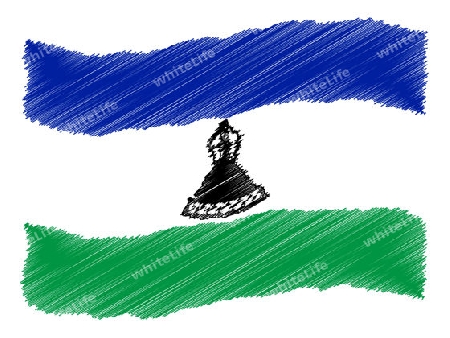 Lesotho - The beloved country as a symbolic representation as heart - Das geliebte Land als symbolische Darstellung als Herz