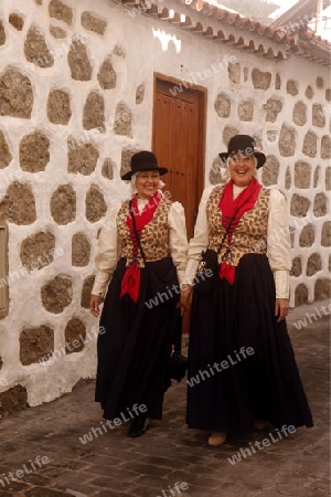 The traditional springfestival in the mountain Village of  Tejeda in the centre of the Canary Island of Spain in the Atlantic ocean.